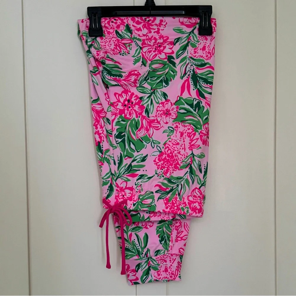 NWT Lilly Pulitzer Jeffers Pajama Pant Conch Shell Pink Koala La La SIZE M - Picture 6 of 8